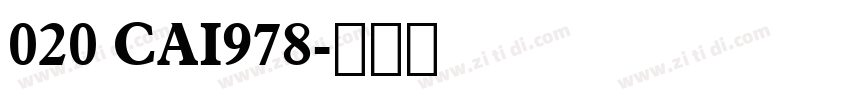 020 CAI978字体转换